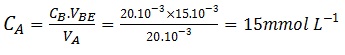 calculer la concentration d'une solution