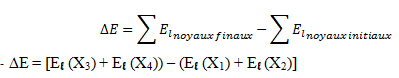 calcul energie de liaison