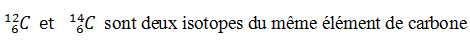 deux isotopes de carbone