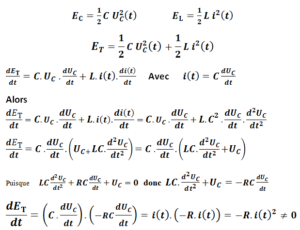 Oscillations libres d’un Circuit RLC : Cours Complet