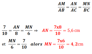 exercice théorème de Thalès