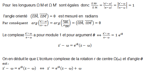 Expression complexe d'une rotation